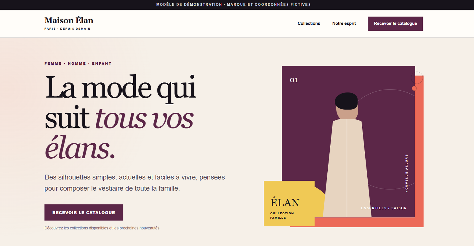 Maison Élan — Mode femme, homme et enfant