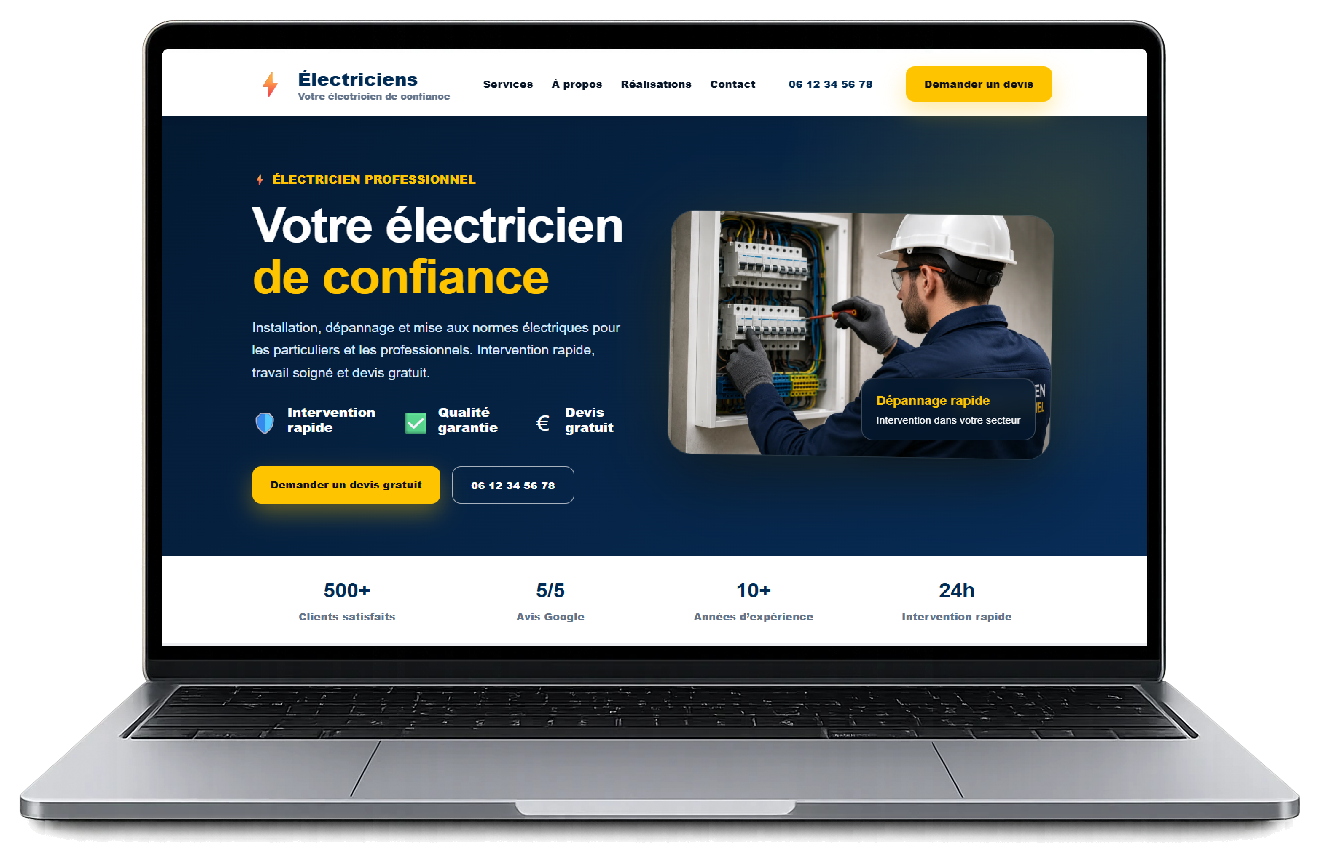 Aperçu du Site Vitrine