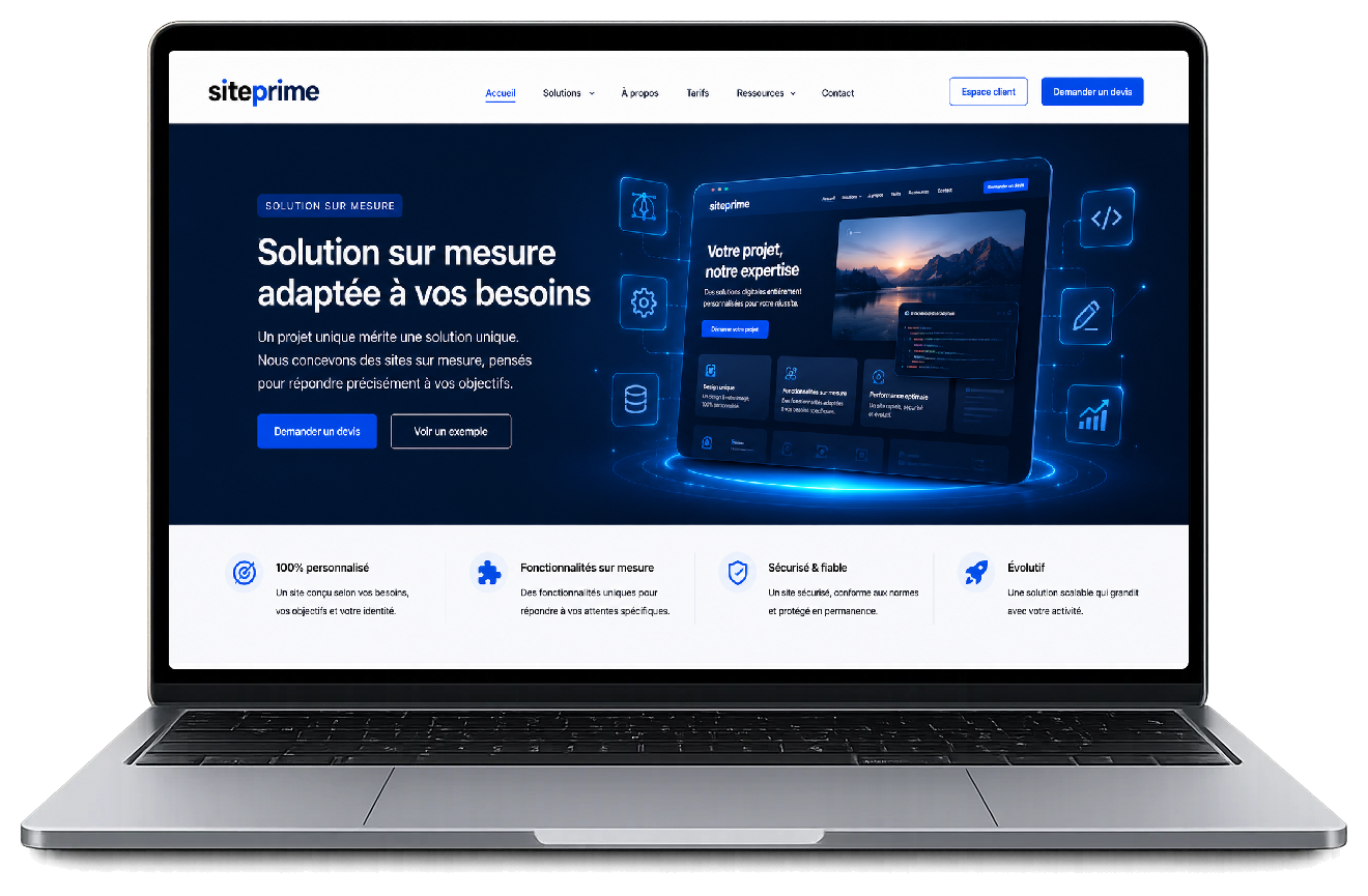 Création de site sur mesure
